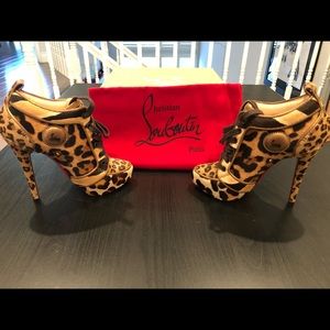 Christian Louboutin Leopard Booties